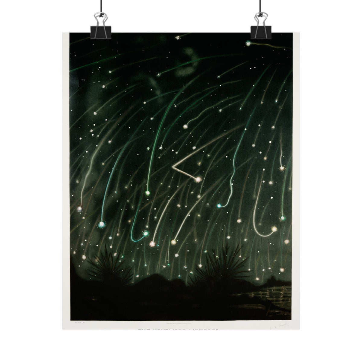 The November Meteors — Trouvelot, 1881 | Celestial Art Print
