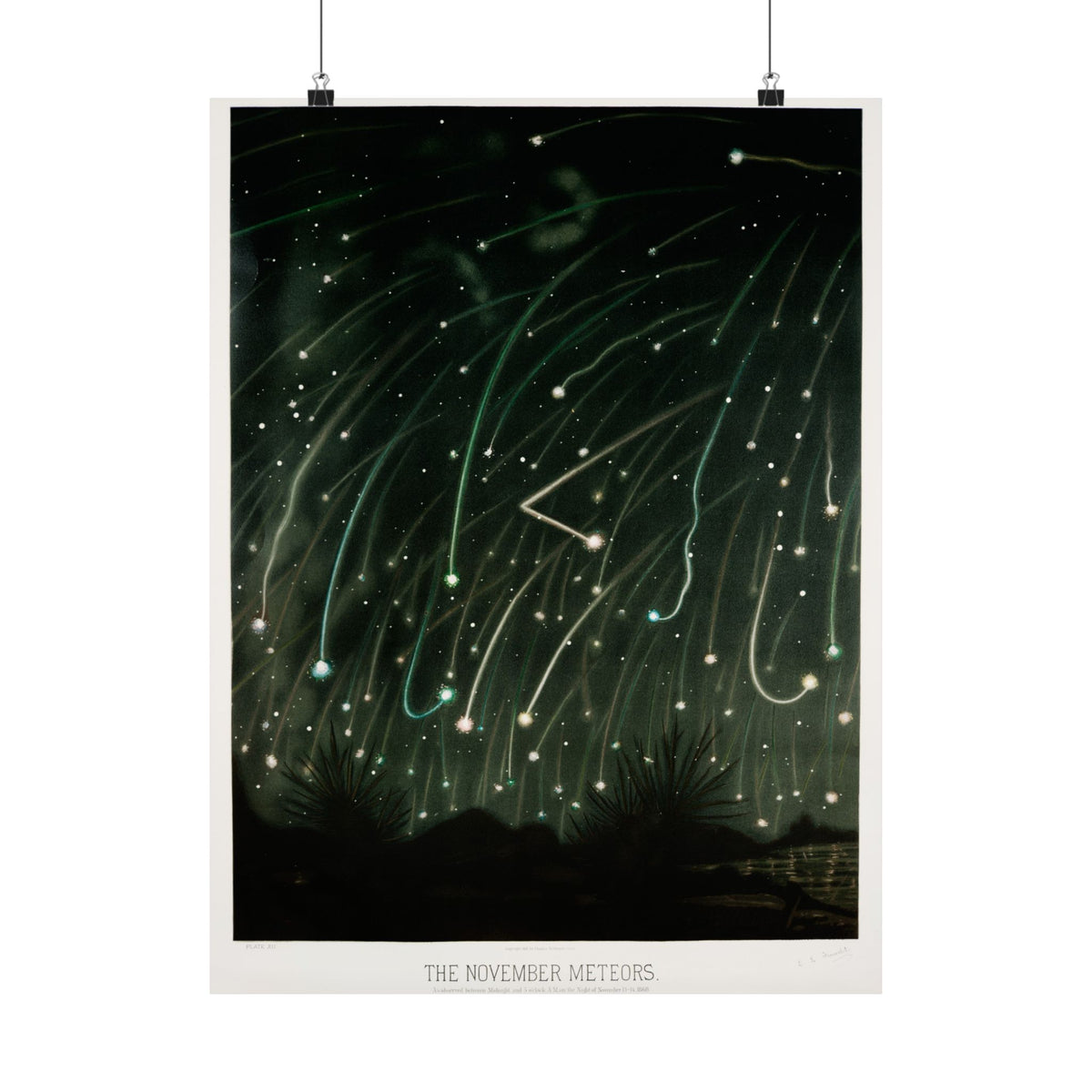 The November Meteors — Trouvelot, 1881 | Celestial Art Print