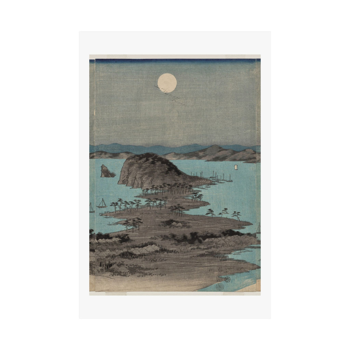 Kanazawa in Moonlight — Hiroshige | Japanese Art Print
