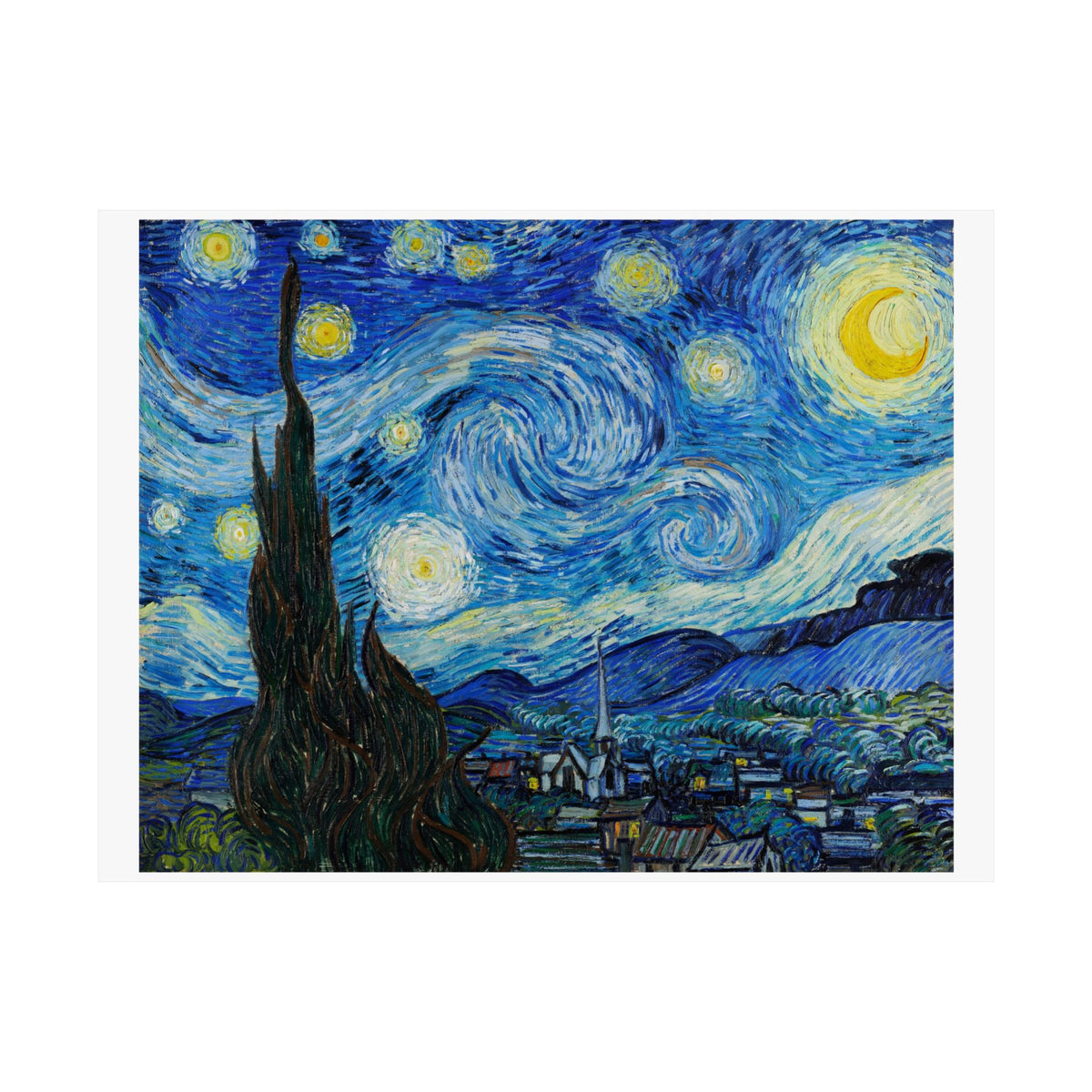 The Starry Night — Vincent van Gogh, 1889 | Fine Art Print