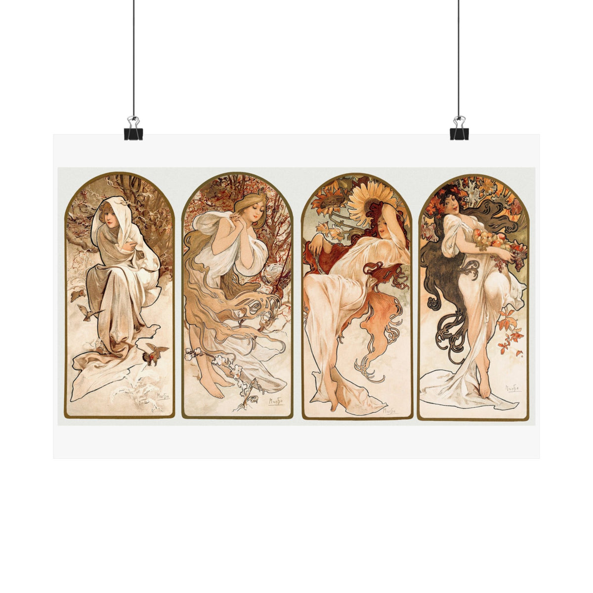The Seasons — Alphonse Mucha, 1897 | Art Nouveau Print